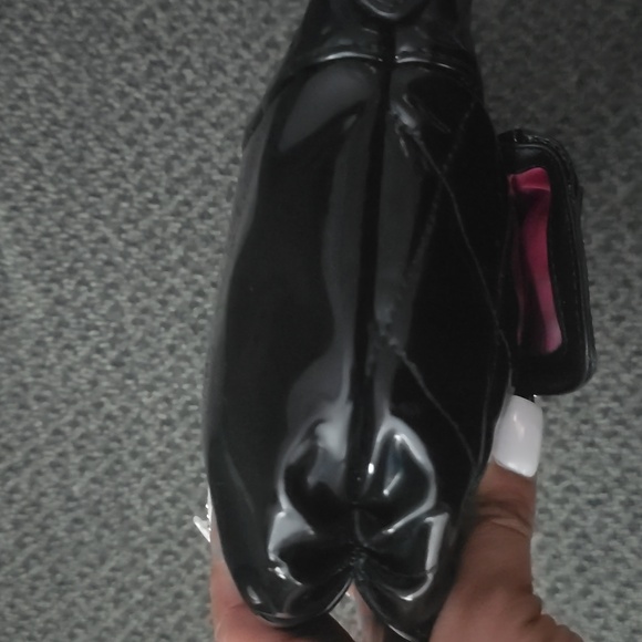 Coach Poppy Liquid Gloss GroovyBlack Small Tote - Picture 9 of 15